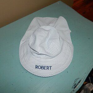 Pottery Barn Kids MIni Stripe Sun Hat "Robert" Sz 3-12M (UU-19)